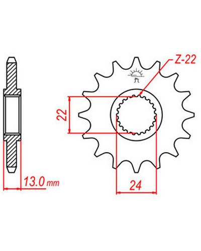 Pignon Moto JT SPROCKETS Pignon acier:JTF1126.16dents Pas:520 Pignon Moto JT SPROCKETS Pignon acier:JTF1126.16dents Pas:520