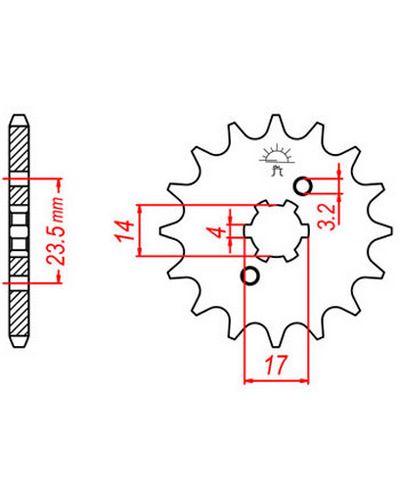 Pignon Moto JT SPROCKETS Pignon acier:JTF1128.11dents Pas:420