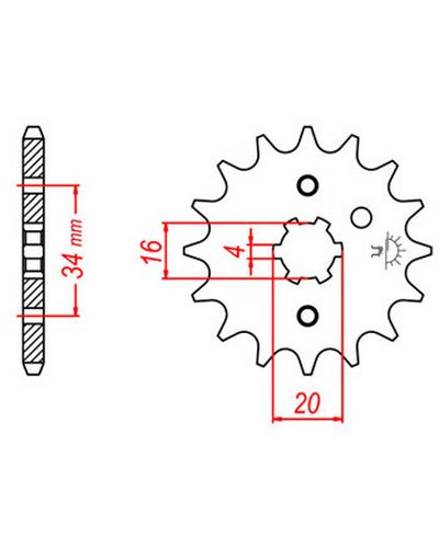 Pignon Moto JT SPROCKETS Pignon acier:JTF1263.12dents Pas:428 Pignon Moto JT SPROCKETS Pignon acier:JTF1263.12dents Pas:428