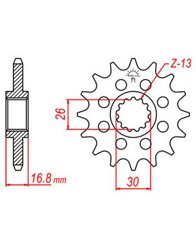 Pignon Moto JT SPROCKETS Pignon acier:JTF1269.15dents Pas:520 Pignon Moto JT SPROCKETS Pignon acier:JTF1269.15dents Pas:520