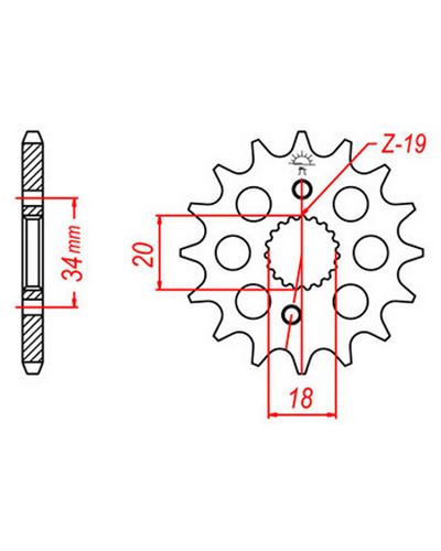 Pignon Moto JT SPROCKETS Pignon acier:JTF1310SC.15dents Pas:420 (Anti-boue)
