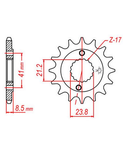 Pignon Moto JT SPROCKETS Pignon acier:JTF1322.14dents Pas:520 Pignon Moto JT SPROCKETS Pignon acier:JTF1322.14dents Pas:520