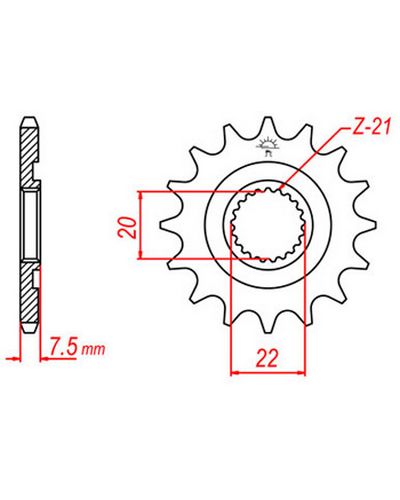 Pignon Moto JT SPROCKETS Pignon acier:JTF1323.12dents Pas:520