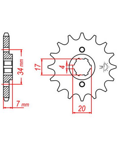 Pignon Moto JT SPROCKETS Pignon acier:JTF1329.12dents Pas:520 Pignon Moto JT SPROCKETS Pignon acier:JTF1329.12dents Pas:520