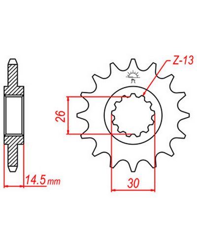 Pignon Moto JT SPROCKETS Pignon acier:JTF1332.15dents Pas:525