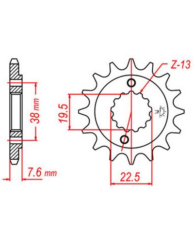 Pignon Moto JT SPROCKETS Pignon acier:JTF1401.14dents Pas:520 Pignon Moto JT SPROCKETS Pignon acier:JTF1401.14dents Pas:520