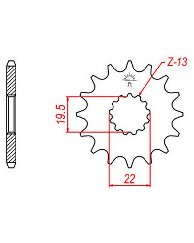 Pignon Moto JT SPROCKETS Pignon acier:JTF1439.11dents Pas:520