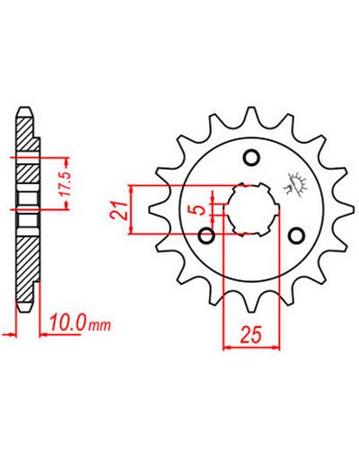 Pignon Moto JT SPROCKETS Pignon acier:JTF1448.15dents Pas:525 Pignon Moto JT SPROCKETS Pignon acier:JTF1448.15dents Pas:525