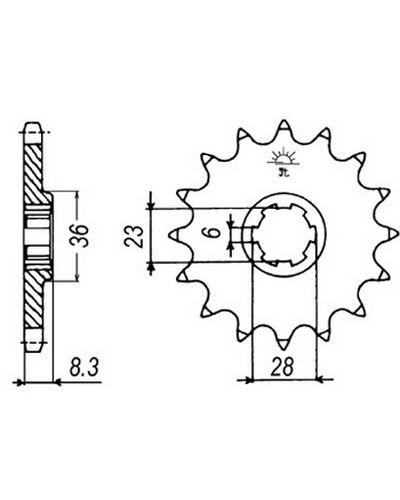 Pignon Moto JT SPROCKETS Pignon acier:JTF1450.14dents Pas:520 Pignon Moto JT SPROCKETS Pignon acier:JTF1450.14dents Pas:520