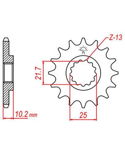 Pignon Moto JT SPROCKETS Pignon acier:JTF1503.12dents Pas:520 Pignon Moto JT SPROCKETS Pignon acier:JTF1503.12dents Pas:520