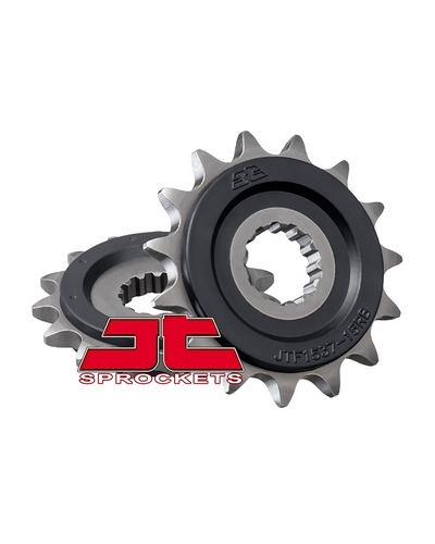 Pignon Moto JT SPROCKETS Pignon acier:JTF1537RB.15dents Pas:525 (Avec caoutchouc)