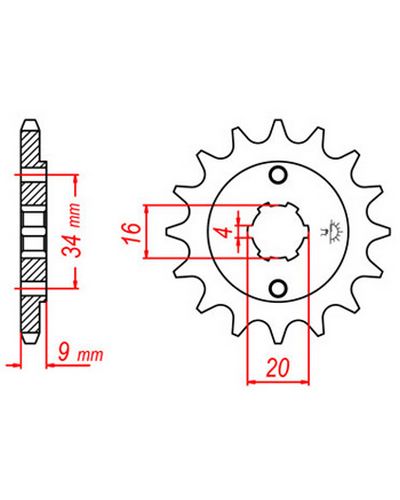 Pignon Moto JT SPROCKETS Pignon acier:JTF1554.13dents Pas:520 Pignon Moto JT SPROCKETS Pignon acier:JTF1554.13dents Pas:520