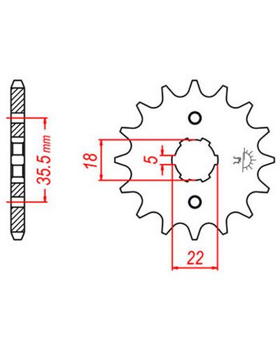 Pignon Moto JT SPROCKETS Pignon acier:JTF1559.14dents Pas:428 Pignon Moto JT SPROCKETS Pignon acier:JTF1559.14dents Pas:428