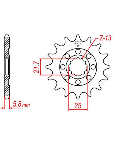 Pignon Moto JT SPROCKETS Pignon acier:JTF1565SC.13dents Pas:520 (Anti-boue) Pignon Moto JT SPROCKETS Pignon acier:JTF1565SC.13dents Pas:520 (Anti-boue)