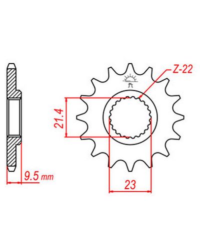 Pignon Moto JT SPROCKETS Pignon acier:JTF1577.15dents Pas:520 Pignon Moto JT SPROCKETS Pignon acier:JTF1577.15dents Pas:520
