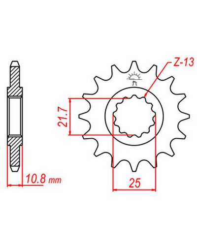 Pignon Moto JT SPROCKETS Pignon acier:JTF1586.17dents Pas:525 Pignon Moto JT SPROCKETS Pignon acier:JTF1586.17dents Pas:525