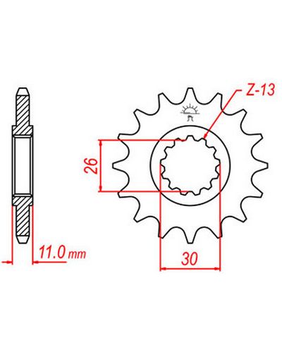 Pignon Moto JT SPROCKETS Pignon acier:JTF1591.16dents Pas:525
