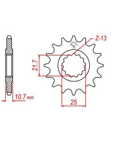 Pignon Moto JT SPROCKETS Pignon acier:JTF1595.16dents Pas:520
