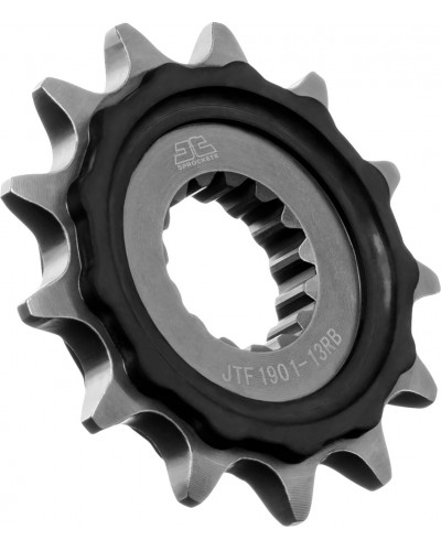 Pignon Moto JT SPROCKETS Pignon acier:JTF1901RB.13dents Pas:520 (Avec caoutchouc) Pignon Moto JT SPROCKETS Pignon acier:JTF1901RB.13dents Pas:520 (Avec caoutchouc)