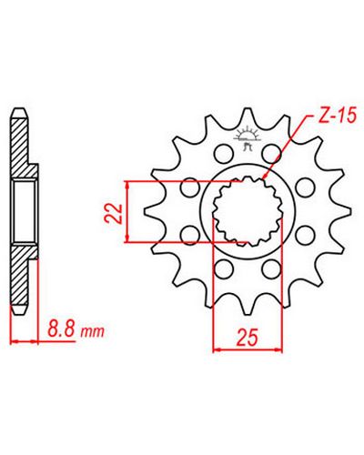 Pignon Moto JT SPROCKETS Pignon acier:JTF1901SC.13dents Pas:520 (Anti-boue) Pignon Moto JT SPROCKETS Pignon acier:JTF1901SC.13dents Pas:520 (Anti-boue)
