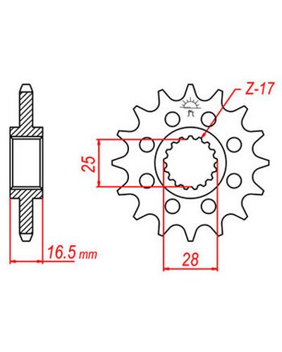 Pignon Moto JT SPROCKETS Pignon acier:JTF1904.16dents Pas:525 Pignon Moto JT SPROCKETS Pignon acier:JTF1904.16dents Pas:525