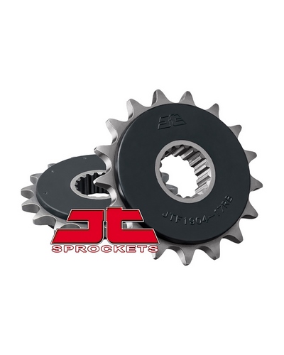 Pignon Moto JT SPROCKETS Pignon acier:JTF1904RB.17dents Pas:525 (Avec caoutchouc)