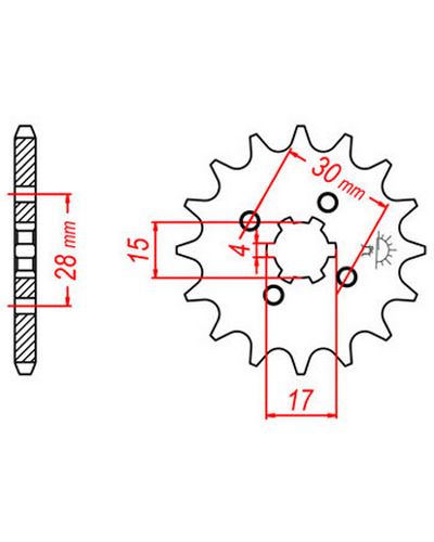 Pignon Moto JT SPROCKETS Pignon acier:JTF253.14dents Pas:420 Pignon Moto JT SPROCKETS Pignon acier:JTF253.14dents Pas:420