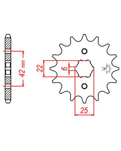 Pignon Moto JT SPROCKETS Pignon acier:JTF278.16dents Pas:530