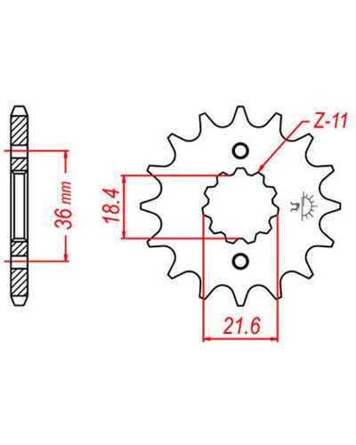 Pignon Moto JT SPROCKETS Pignon acier:JTF280.13dents Pas:520 Pignon Moto JT SPROCKETS Pignon acier:JTF280.13dents Pas:520