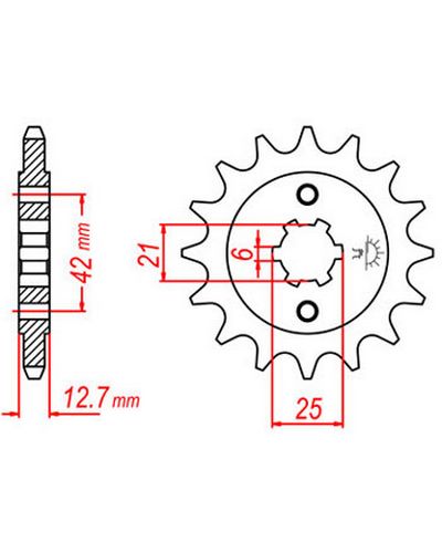 Pignon Moto JT SPROCKETS Pignon acier:JTF288.17dents Pas:530 Pignon Moto JT SPROCKETS Pignon acier:JTF288.17dents Pas:530