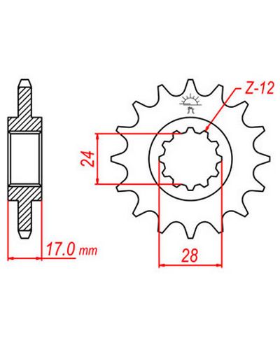 Pignon Moto JT SPROCKETS Pignon acier:JTF295.15dents Pas:530