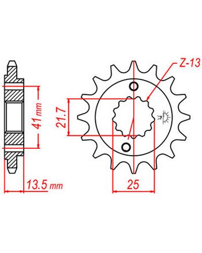 Pignon Moto JT SPROCKETS Pignon acier:JTF296.15dents Pas:525