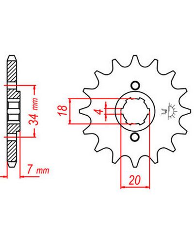 Pignon Moto JT SPROCKETS Pignon acier:JTF329.13dents Pas:520 Pignon Moto JT SPROCKETS Pignon acier:JTF329.13dents Pas:520