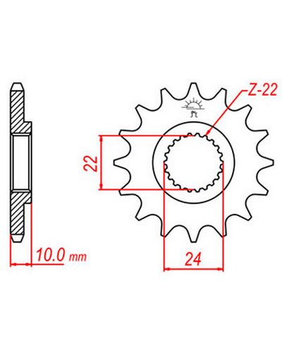 Pignon Moto JT SPROCKETS Pignon acier:JTF402.15dents Pas:520 Pignon Moto JT SPROCKETS Pignon acier:JTF402.15dents Pas:520