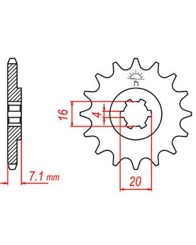 Pignon Moto JT SPROCKETS Pignon acier:JTF413.12dents Pas:420 Pignon Moto JT SPROCKETS Pignon acier:JTF413.12dents Pas:420