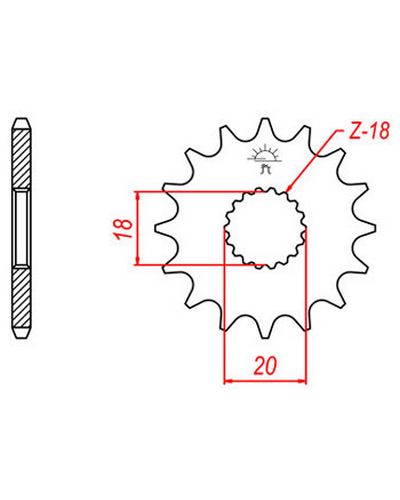 Pignon Moto JT SPROCKETS Pignon acier:JTF426.13dents Pas:428 Pignon Moto JT SPROCKETS Pignon acier:JTF426.13dents Pas:428