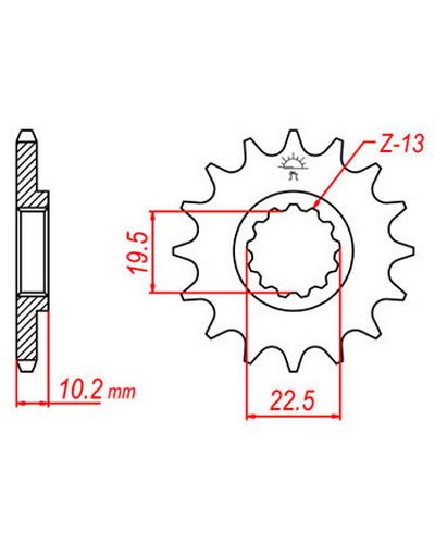 Pignon Moto JT SPROCKETS Pignon acier:JTF432.15dents Pas:520