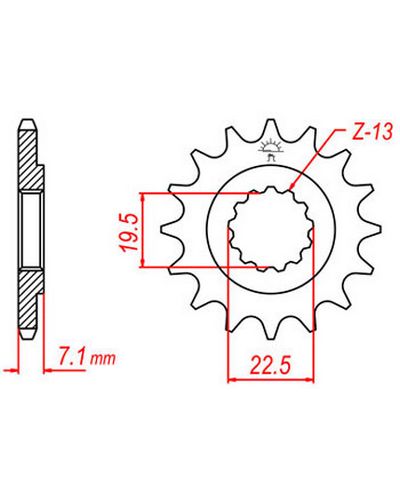 Pignon Moto JT SPROCKETS Pignon acier:JTF434.14dents Pas:520 Pignon Moto JT SPROCKETS Pignon acier:JTF434.14dents Pas:520