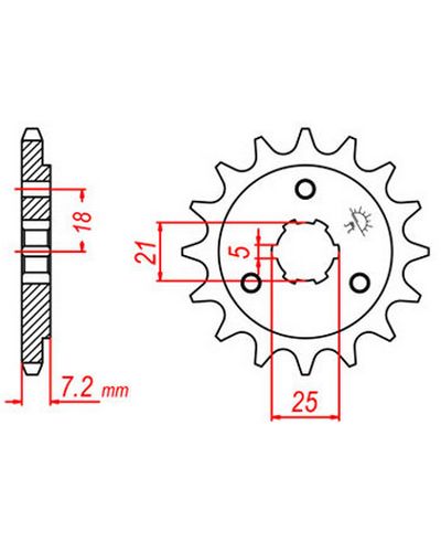 Pignon Moto JT SPROCKETS Pignon acier:JTF437.15dents Pas:520 Pignon Moto JT SPROCKETS Pignon acier:JTF437.15dents Pas:520