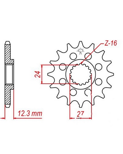 Pignon Moto JT SPROCKETS Pignon acier:JTF444.17dents Pas:525 Pignon Moto JT SPROCKETS Pignon acier:JTF444.17dents Pas:525