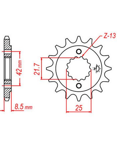 Pignon Moto JT SPROCKETS Pignon acier:JTF512.16dents Pas:520