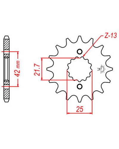 Pignon Moto JT SPROCKETS Pignon acier:JTF513.14dents Pas:530 Pignon Moto JT SPROCKETS Pignon acier:JTF513.14dents Pas:530
