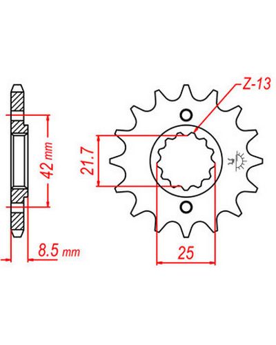 Pignon Moto JT SPROCKETS Pignon acier:JTF516.15dents Pas:520