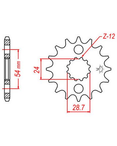 Pignon Moto JT SPROCKETS Pignon acier:JTF517.17dents Pas:530