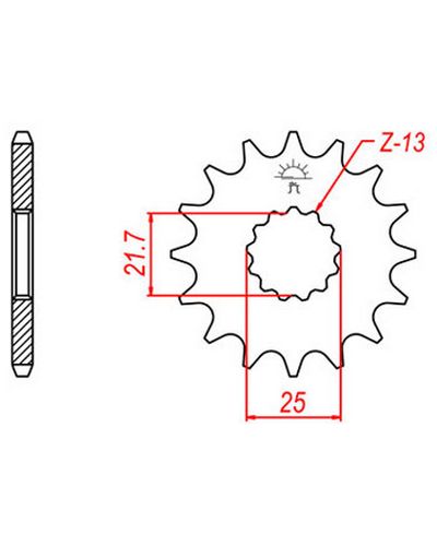 Pignon Moto JT SPROCKETS Pignon acier:JTF520.15dents Pas:525