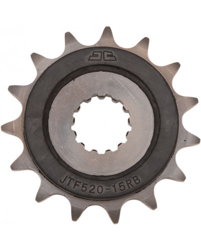 Pignon Moto JT SPROCKETS Pignon acier:JTF520RB.15dents Pas:525 (Avec caoutchouc)