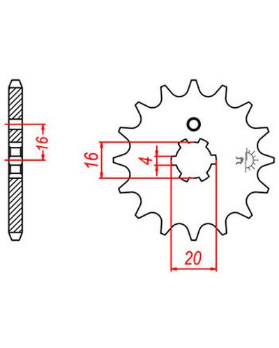 Pignon Moto JT SPROCKETS Pignon acier:JTF546.13dents Pas:420 Pignon Moto JT SPROCKETS Pignon acier:JTF546.13dents Pas:420