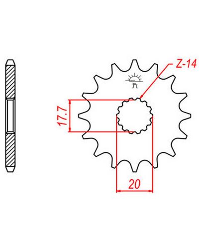Pignon Moto JT SPROCKETS Pignon acier:JTF558.18dents Pas:428 Pignon Moto JT SPROCKETS Pignon acier:JTF558.18dents Pas:428