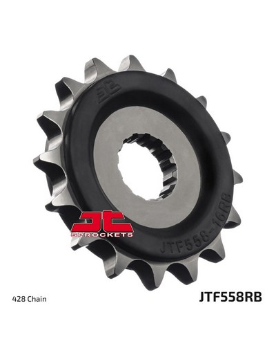 Pignon Moto JT SPROCKETS Pignon acier:JTF558RB.16dents Pas:428 (Avec caoutchouc) Pignon Moto JT SPROCKETS Pignon acier:JTF558RB.16dents Pas:428 (Avec caoutchouc)