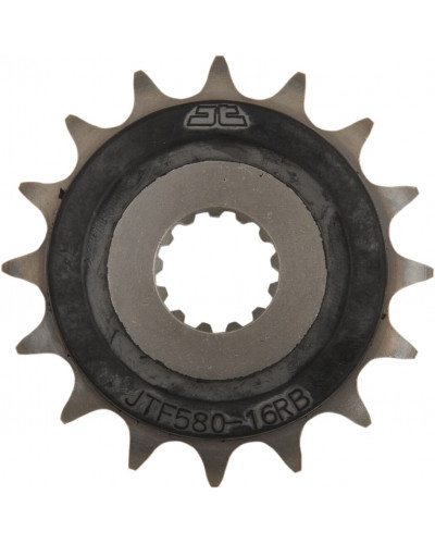 Pignon Moto JT SPROCKETS Pignon acier:JTF580RB.16dents Pas:530 (Avec caoutchouc)